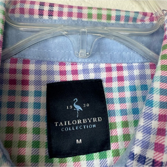 Tailorbyrd Collection Shirt Dress Knit Top Plaid Print‎ Multicolor Vibrant Golf - Picture 7 of 7